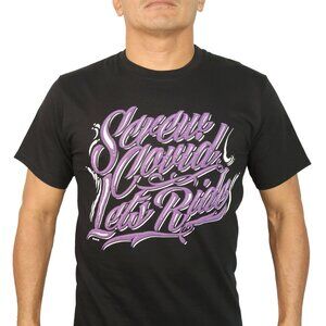 Men Graphic "Screw COVID Lets Ride" Single Barrel